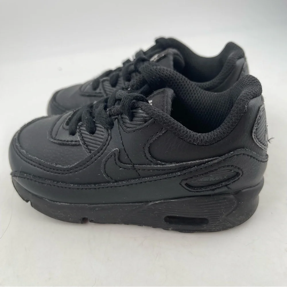 Nike Infant Air Max 90 LTR Triple Black Casual Athletic Shoes - Size 7 C